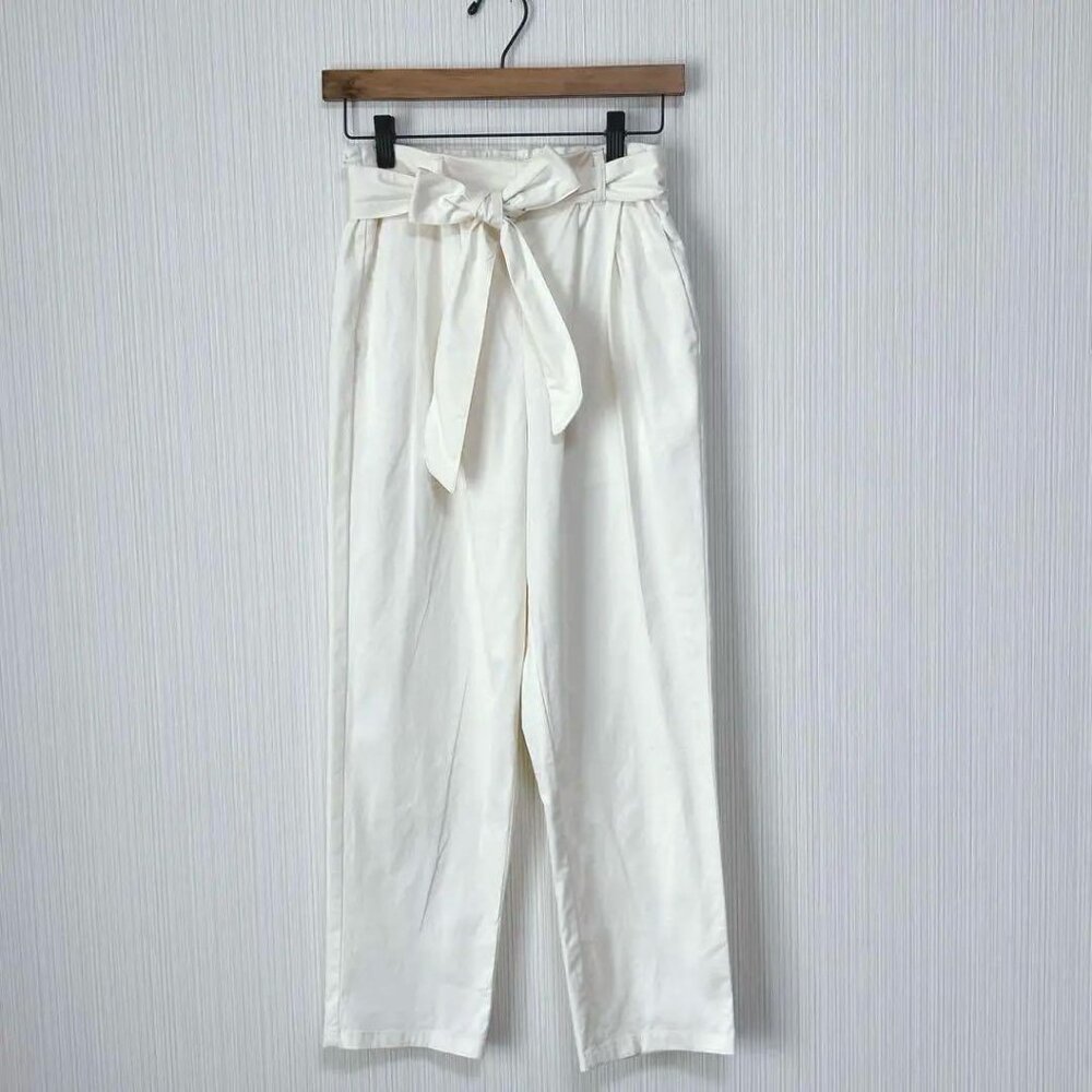 Colzea Stretch Pants Tuck White Ribbon M